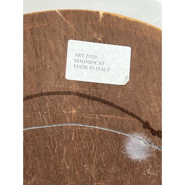 Vintage Made in Italy Florentine Bottivelli Madonna of the Magnificent Child Wall Plaque For Sale - Image 10 of 10