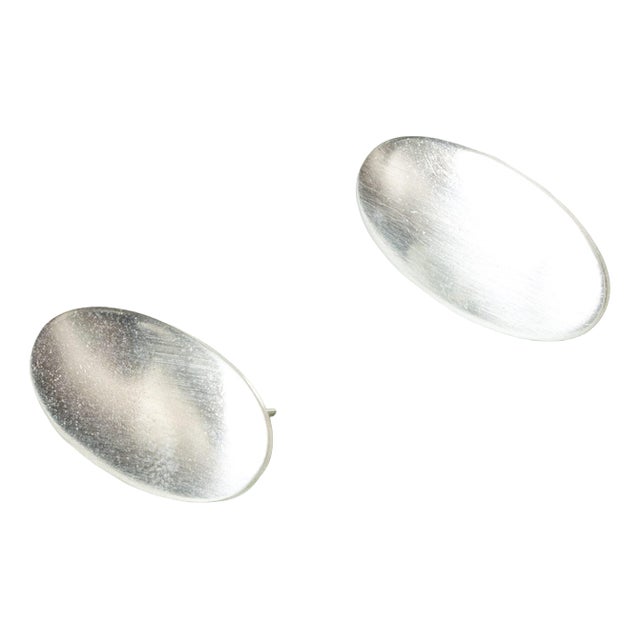 Modernist Silver Earrings from Niels Erik, 1960s, Set of 2 For Sale