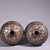 Silver Pair of Vintage Silver-Toned Bronze Vases - Repoussé Floral Motif, Meiping Form For Sale - Image 8 of 9
