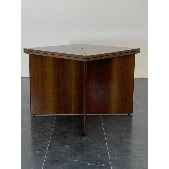 Wood Extendable Table with Overwhelming Envelope Openings attributed to Vittorio Introini for Luigi Sormani, 1970s For Sale - Image 7 of 15