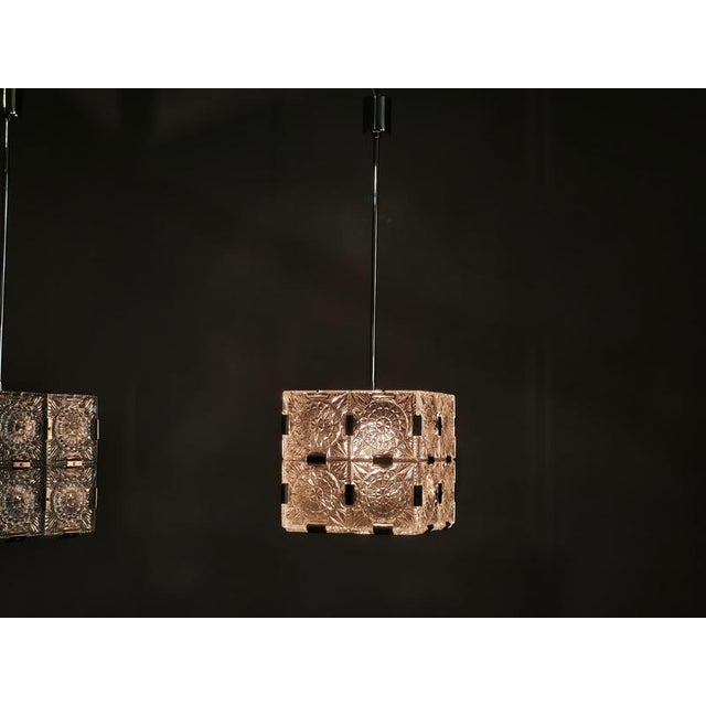 Crystal Cube Pendant Lights by Lustry Kamenický Šenov, 1970s, Set of 2 For Sale - Image 17 of 18