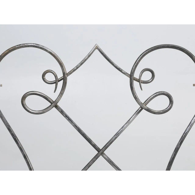 Hand-Forged Steel Fireplace Screen For Sale - Image 9 of 13