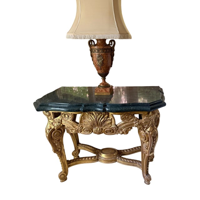 Mid 20th Century 18th C Style Giltwood Rococo Marble Top Console Table For Sale - Image 5 of 5