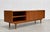 Modern Walnut Credenza / Media Console | Minimalist Sliding Door Sideboard For Sale - Image 4 of 11