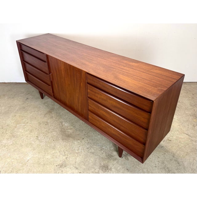 Falster Møbelfabrik Svend Madsen for Falster Mobelfabrik Danish Mid-Century Modern Teak Dresser / Credenza For Sale - Image 4 of 12