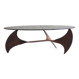 Oval Propeller Coffee Table by Knut Hesterberg for Ronald Schmitt, 1960s For Sale