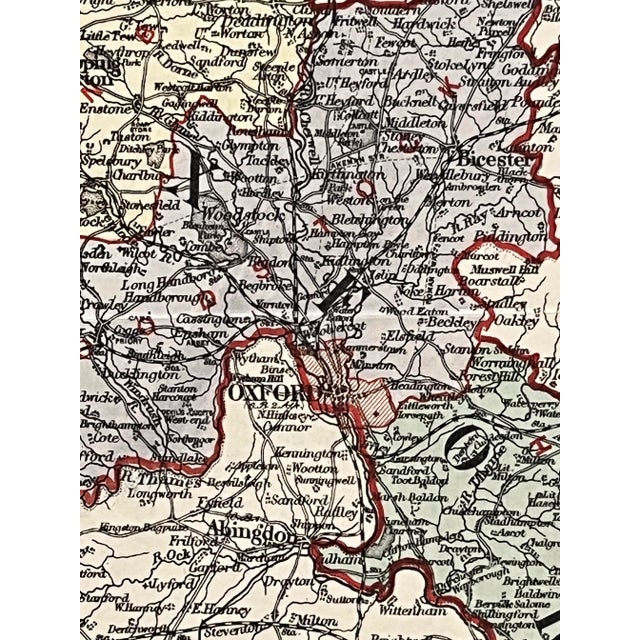 Antique English Map of Oxford England By For Sale - Image 4 of 6