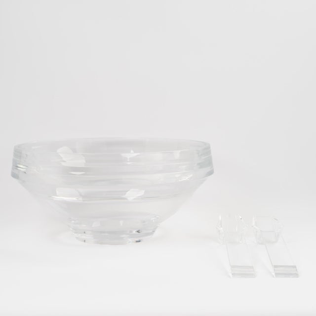 Vintage Lucite Serving Bowl With Servers by Alfio Di Bella For Sale - Image 9 of 17