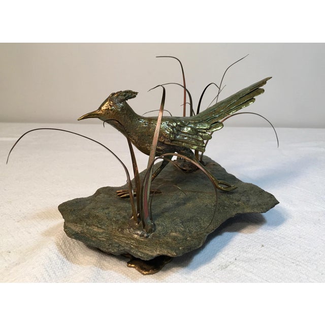 MidCentury Bronze Roadrunner Sculpture Singed Norbert Roessler Chairish