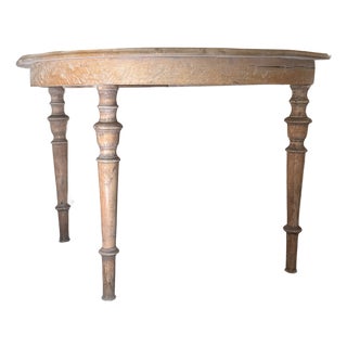 Antique Swedish Pine Demi Lune For Sale
