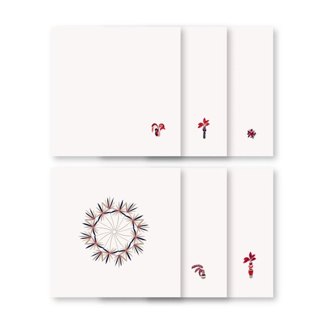 Linen and cotton napkins to match the Baba à la Grenade tablecloth (please see other listings). Napkins come in sets of 6...