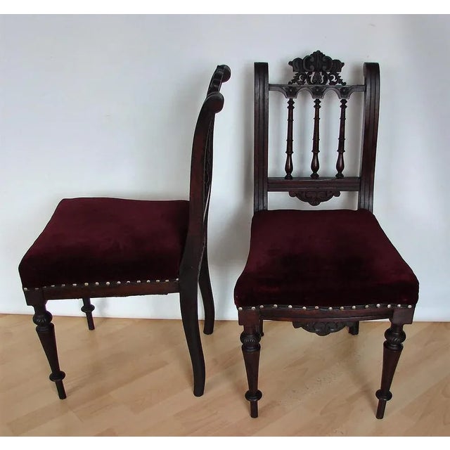 Wood Set of 19th Century Dining Chairs For Sale - Image 7 of 12