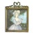 Antique French Bronze Ribbon Bow Top Frame Showing Marie Antoinette a La Rose For Sale