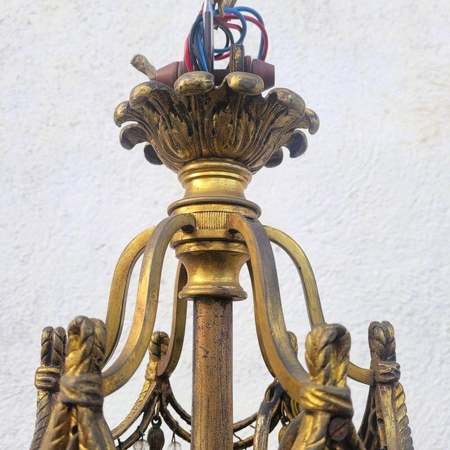 Bronze and Crystal Hot Air Balloon Chandelier, 2000 For Sale - Image 3 of 15