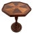 Wood Antique Inlaid Octagonal Wood Accent Table Geometric Iron Cross Marquetry Top For Sale - Image 7 of 11