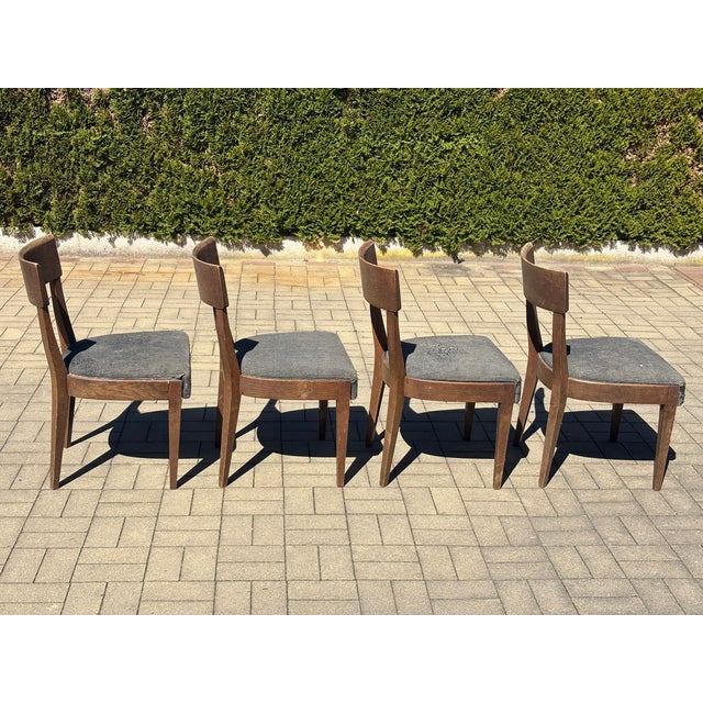 Vintage Chairs by J. Halabala for Up Factories, 1940s, Set of 4 For Sale - Image 6 of 7