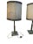Vintage Empire Style Metal Lampshades on a Marble Base, Set of 2 For Sale - Image 4 of 5