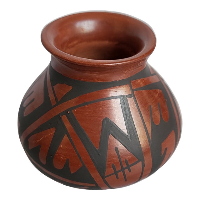 Signed Miniature Pottery Vase by Walter Lopez For Sale