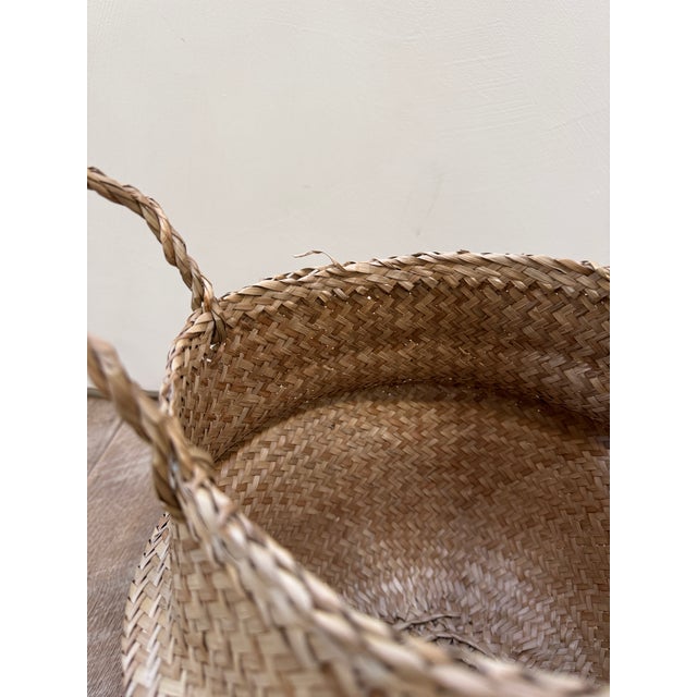 Foldable Seagrass Basket, Set of 3 For Sale - Image 9 of 11