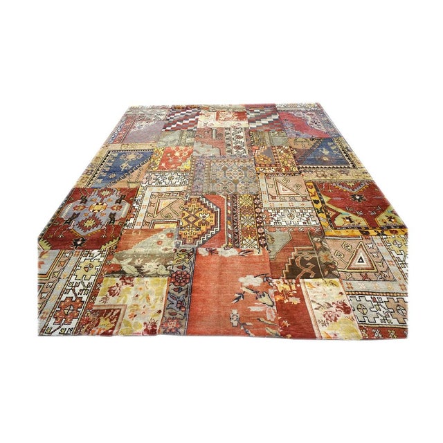 *Close-Out* - Condition: Antique - Origin: Turkey - Design: Patchwork - Actual size: 8.4 x 10 - Color: Multicolored -...