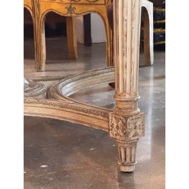 19th Century Louis XVI Style Painted Center Table For Sale - Image 9 of 9