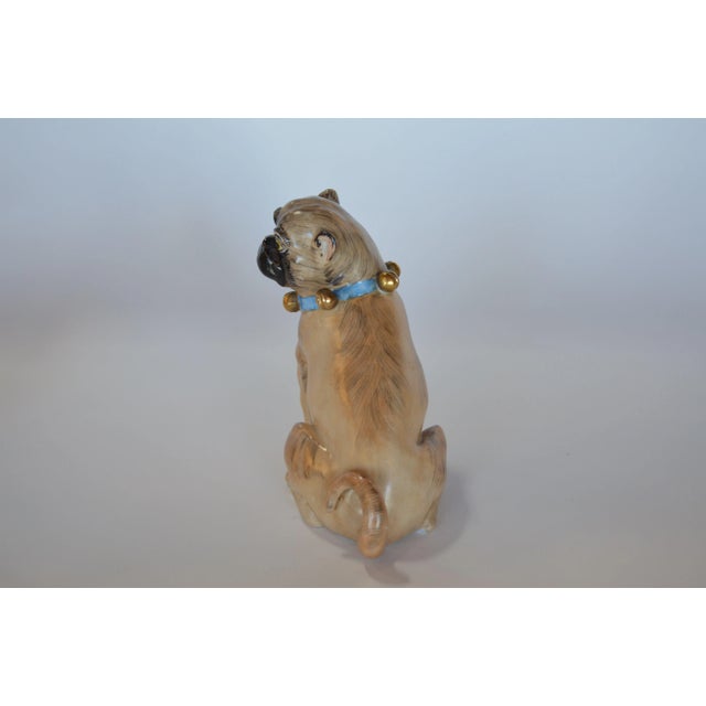 German Pair of Dresden Male & Female Bulldog Porcelain Figures For Sale In Los Angeles - Image 6 of 9