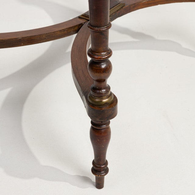 1880-1889 France Rich Mahogany Mahogany Side Table With Drawer For Sale - Image 9 of 10