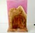 Orchid Pink Resin and Carob Burl Wood Console Table Lamp For Sale - Image 10 of 13