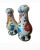 Boho Chic Mackenzie Childs Flower Market Salt Pepper Shakers Black White Checkered Base For Sale - Image 3 of 7