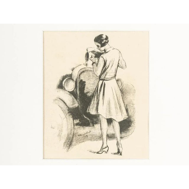 1920s The Automobile and the Woman, Heliogravure on Paper, Framed For Sale - Image 5 of 9