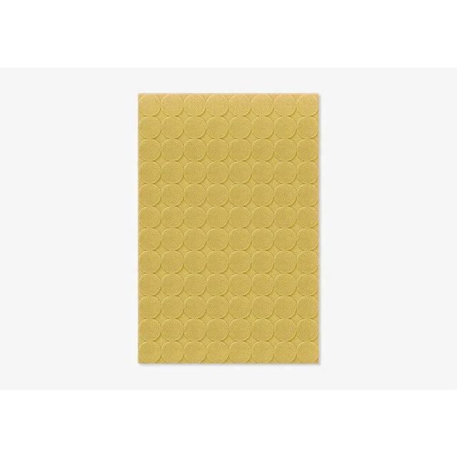 Contemporary Mustard Circle Textured Rug from Marqqa For Sale - Image 3 of 3