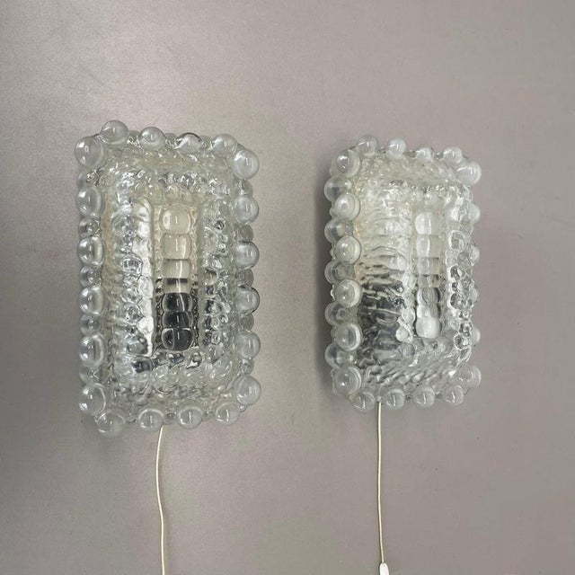 Bubble Glass Wall Sconces in the style of Helena Tynell, Germany, 1970s, Set of 2 For Sale - Image 12 of 18