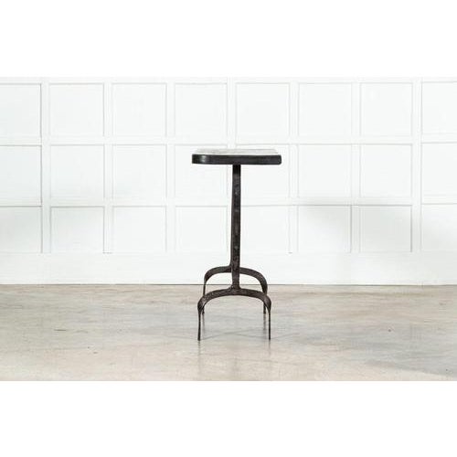 Brown English Wrought Iron Pine Console Table, 1900s For Sale - Image 8 of 18
