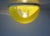 Gorgeous flush-mount light in sunny pop yellow - transparent murano glass, fixed with brass screws on a white aluminium...