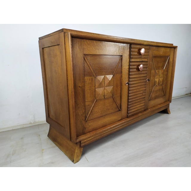 Charles Dudouyt Brutalist Sideboard by Charles Dudouyt, 1940s For Sale - Image 4 of 18