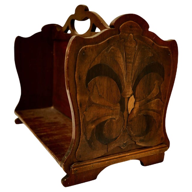 Marquetry Occasional Book Tidy, 1920 For Sale