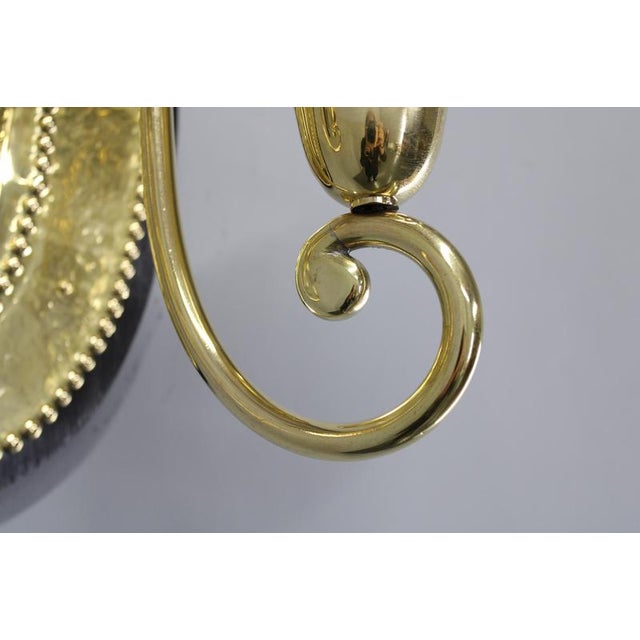 Art Nouveau Brass Wall Sconces in the style of Hoffmann, 1920s, Set of 2 For Sale - Image 9 of 16
