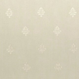 Sample - Schumacher Lorenzo Embroidery Fabric in Natural For Sale