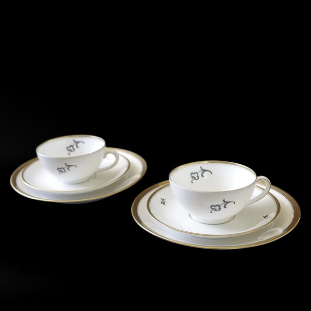Ceramic Mid-Century Coffee Cup, Saucer and Small Plate from Karlskrona, Sweden, Set of 3 For Sale - Image 7 of 7