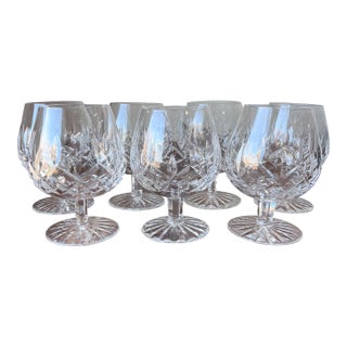 Contemporary Waterford Lismore Crystal Brandy Snifter Glasses - Set of 7 For Sale