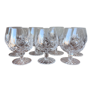 Waterford Lismore Crystal Brandy Snifter Glasses - Set of 7