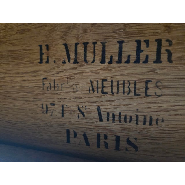 Late 19th Century Stamped E. Muller Paris Louis XVI Revival Burled Walnut & Marble Buffet For Sale - Image 5 of 12
