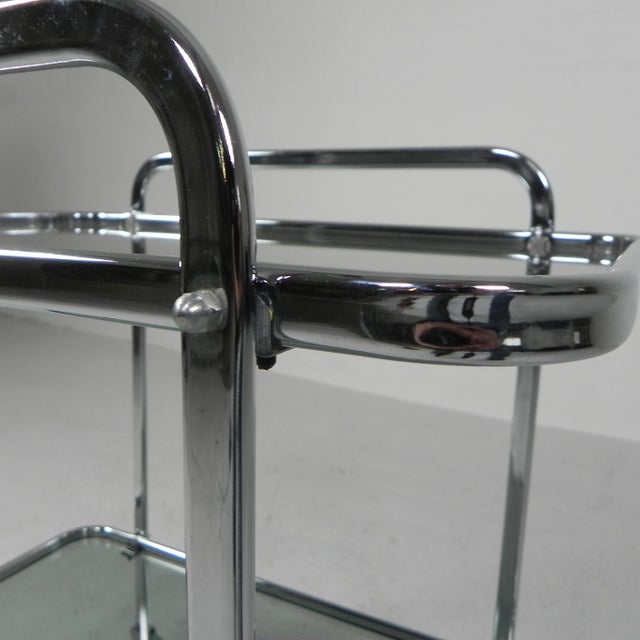 Metal Vintage Chromed Serving Trolley, 1970s For Sale - Image 7 of 16