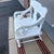 Late 19th Century Antique White Painted Plank Seat Arm Chair, Pennsylvania, Circa 1860-1880 For Sale - Image 5 of 16