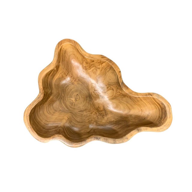 2010s Medium Wooden Bowl For Sale - Image 5 of 5