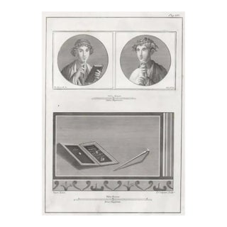1762 Antique Engraving of Scholars For Sale