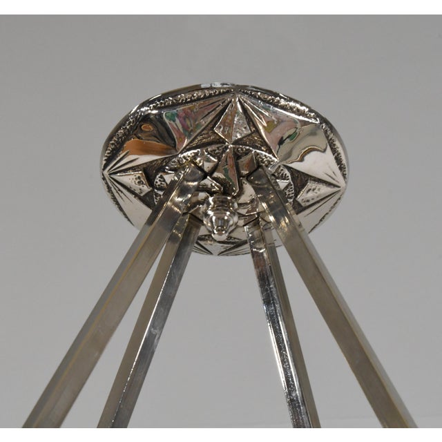 French Art Deco Pendant Light by Loys Lucha - 1930 Chandelier France For Sale - Image 13 of 16
