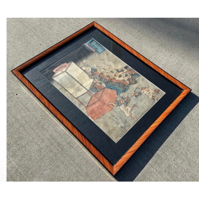Antique Original Framed Japanese Woodblock Print, 1835 Utagawa Sadahide Okazaki For Sale - Image 18 of 18