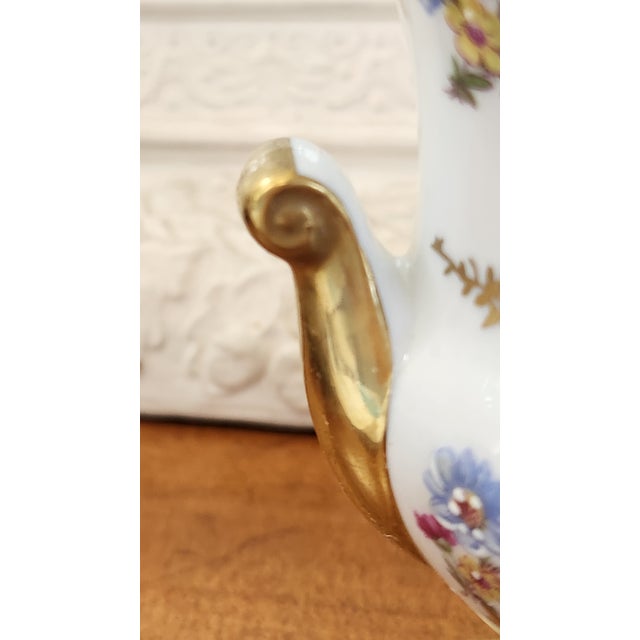 Ceramic Vintage Continental Cobalt & Gilt Porcelain Covered Urns, Sèvres Style — A Pair For Sale - Image 7 of 18