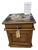 Late 20th Century Leick End Table – Decoupaged Rustic Cabin Top Complete With Dog and Rocking Chair For Sale
